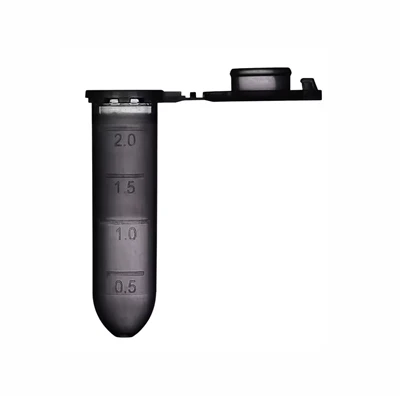 Tub de centrífuga de plàstic d'un sol ús 2 ml negre